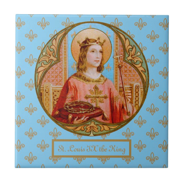 St. Louis IX the King (BK 004) Ceramic Tile (Front)