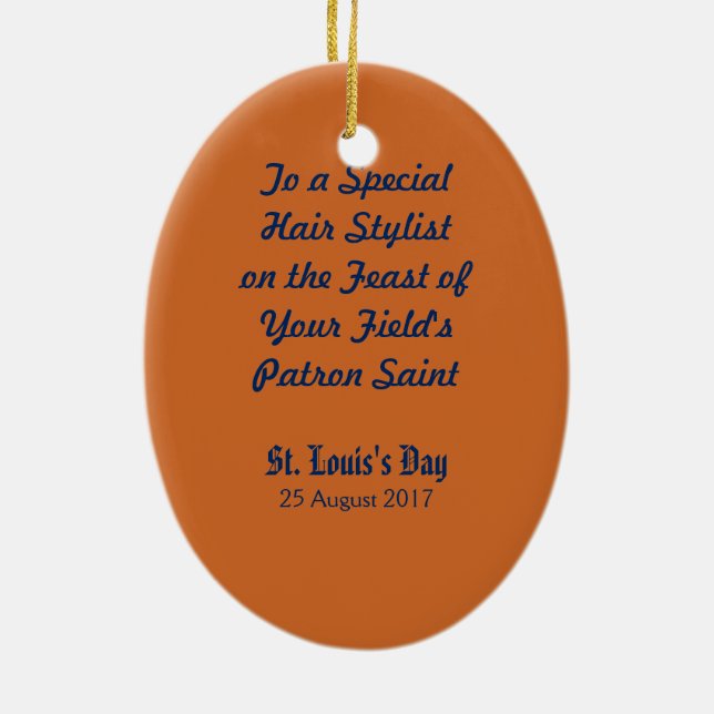 St. Louis IX the King (PM 05) Ceramic Ornament (Back)