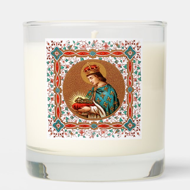 St. Louis IX with Rinceau Border (BK 065)  Scented Candle (Front)