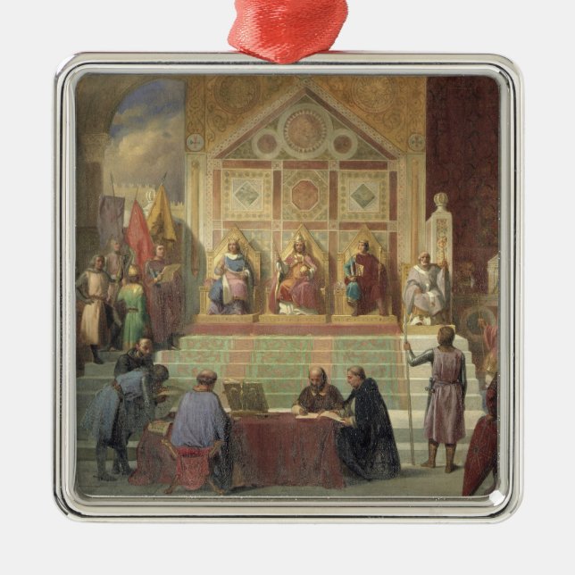 St. Louis  King of France Metal Ornament (Front)