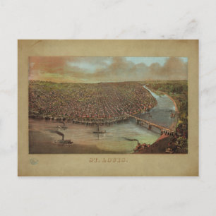St. Louis Missouri by George Degen from 1873 Postcard
