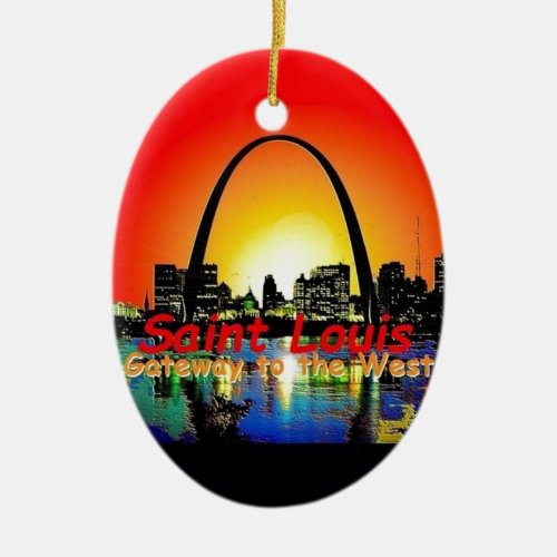 St Louis Missouri Ceramic Ornament