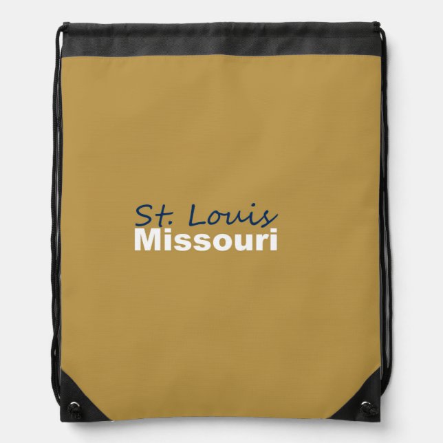 St. Louis, Missouri Drawstring Backpack (Front)