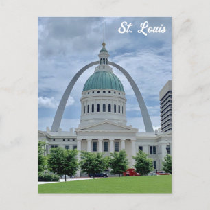 St Louis Missouri Gateway Arch Courthouse Travel Postcard