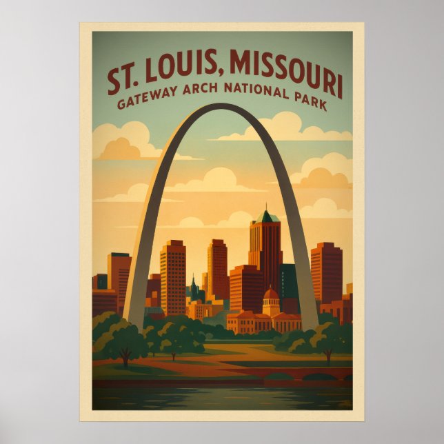 St. Louis Missouri Gateway Arch V03 Poster (Front)