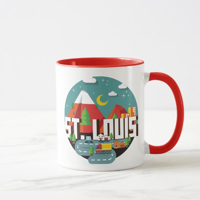 St. Louis, Missouri Geometric Design Mug (Right)