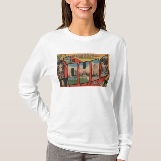 St. Louis, Missouri - Large Letter Scenes 2 T-Shirt (Front)