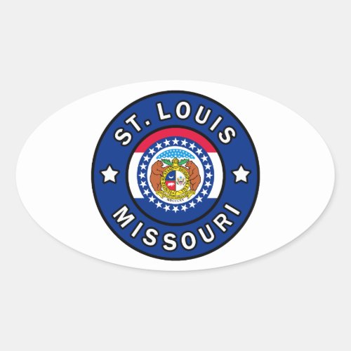 St Louis Missouri Oval Sticker