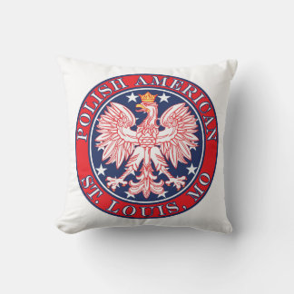 St. Louis Missouri Polish Eagle Throw Pillow