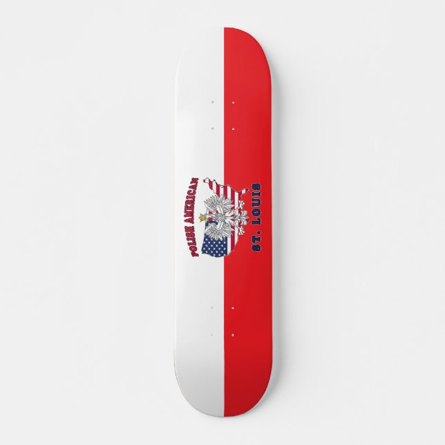 St. Louis Missouri Polish Skateboard (Front)