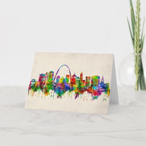 St Louis Missouri Skyline Holiday Card