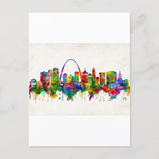 St. Louis Missouri Skyline Invitation Postcard