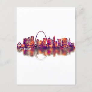 St. Louis Missouri Skyline Invitation Postcard