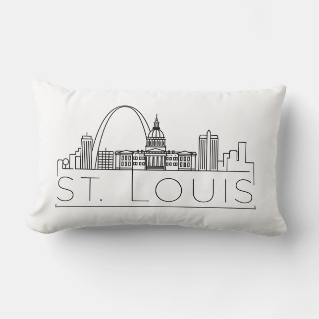 St. Louis, Missouri Skyline Lumbar Pillow (Front)
