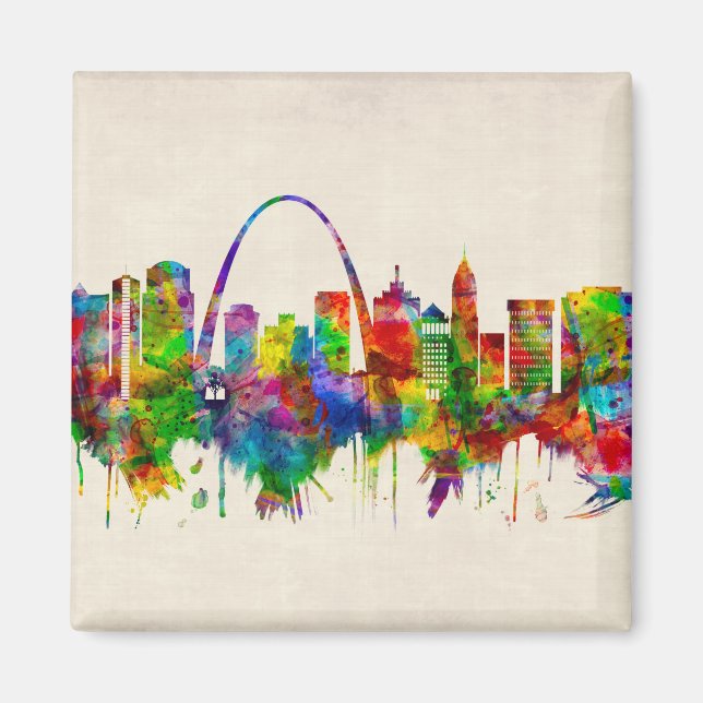 St. Louis Missouri Skyline Magnet (Front)