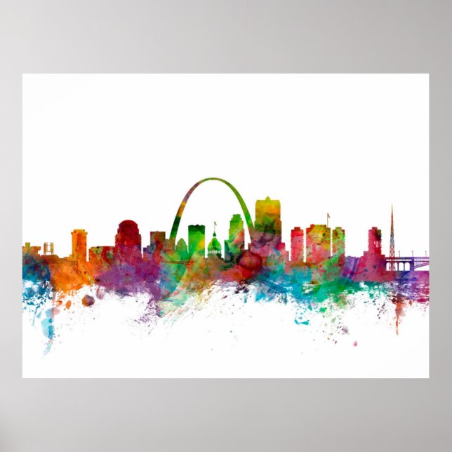 St Louis Missouri Skyline Poster (Front)