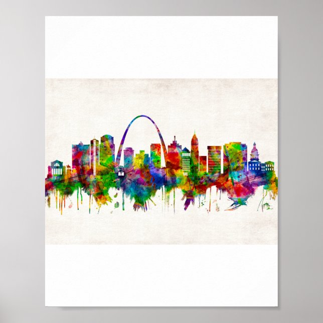 St. Louis Missouri Skyline Poster (Front)