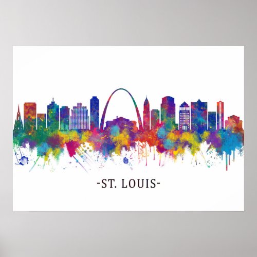 St Louis Missouri Skyline Poster