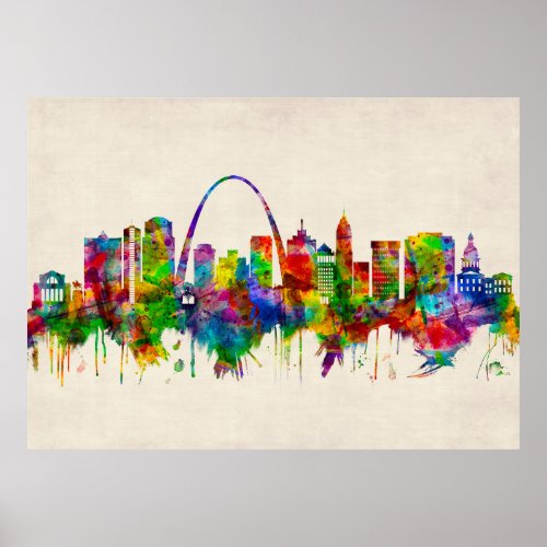 St Louis Missouri Skyline Poster