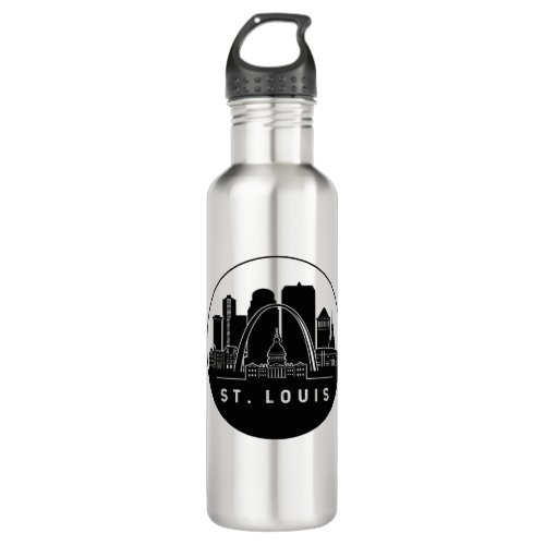 St Louis Missouri Skyline Stainless Steel Water Bottle