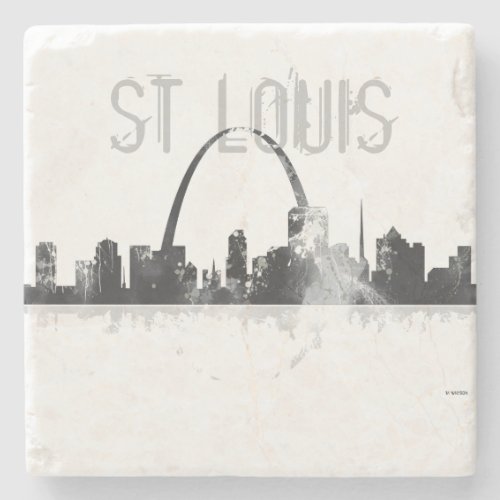 ST LOUIS MISSOURI SKYLINE STONE COASTER