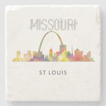 St Louis, Missouri Skyline Wb1 - Stone Coaster