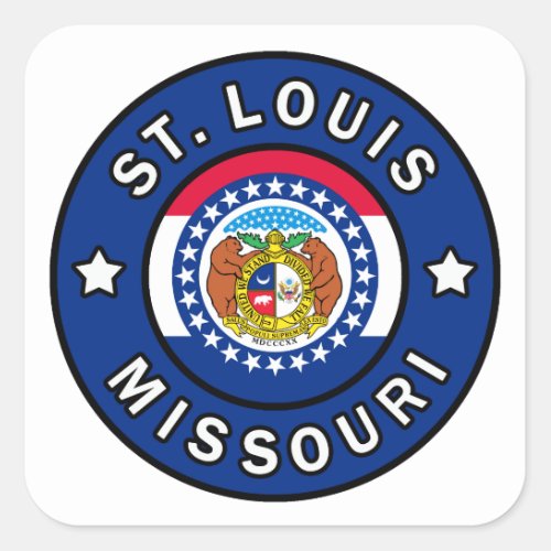 St Louis Missouri Square Sticker