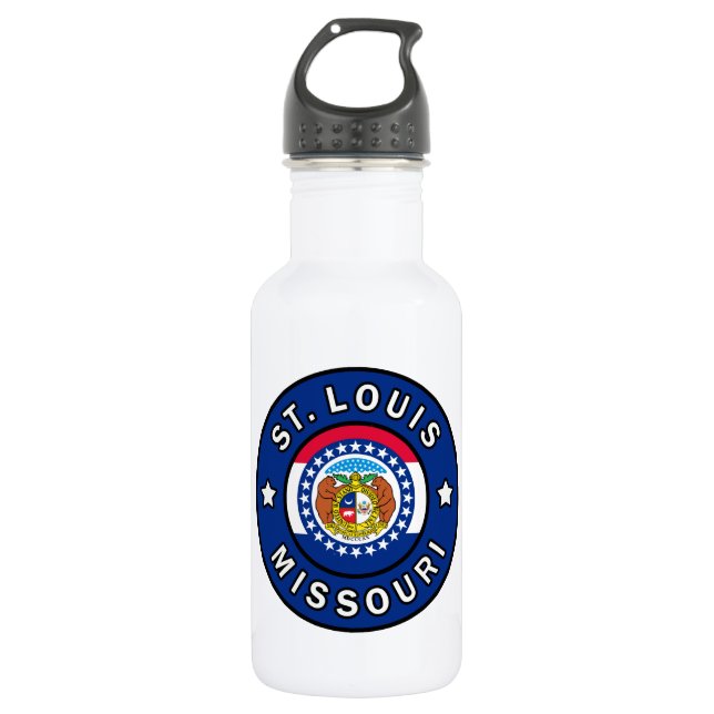 St. Louis Missouri Stainless Steel Water Bottle (Front)