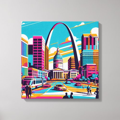 St Louis Missouri  The Gateway Arch  Canvas Print