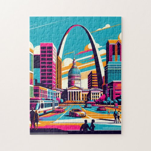St Louis Missouri  The Gateway Arch  Jigsaw Puzzle