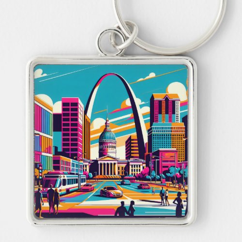 St Louis Missouri  The Gateway Arch  Keychain