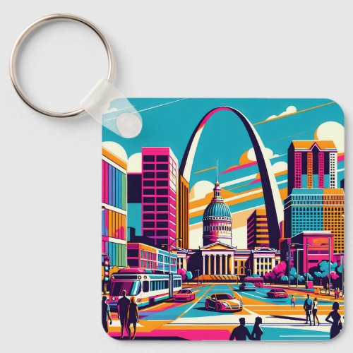 St Louis Missouri  The Gateway Arch  Keychain