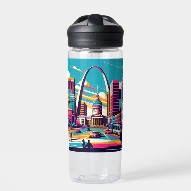 St Louis, Missouri | The Gateway Arch Personalized Water Bottle (Front)
