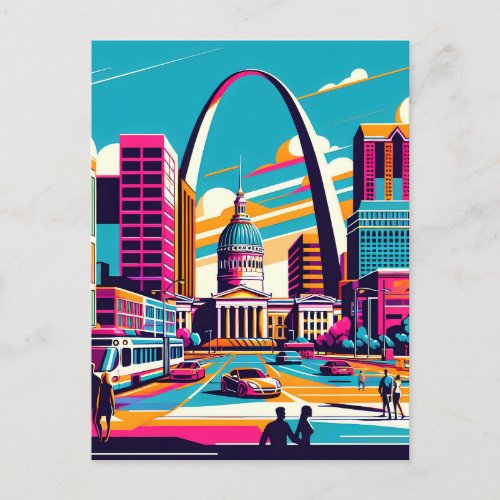 St Louis Missouri  The Gateway Arch  Postcard