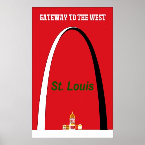 St Louis Missouri travel poster