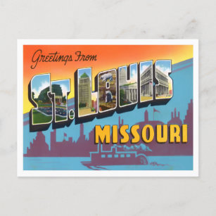 St Louis, Missouri Vintage Big Letters  Postcard