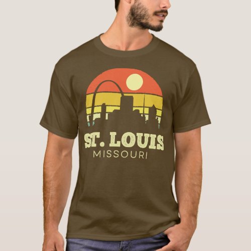 St Louis Missouri Vintage Sunset T_Shirt