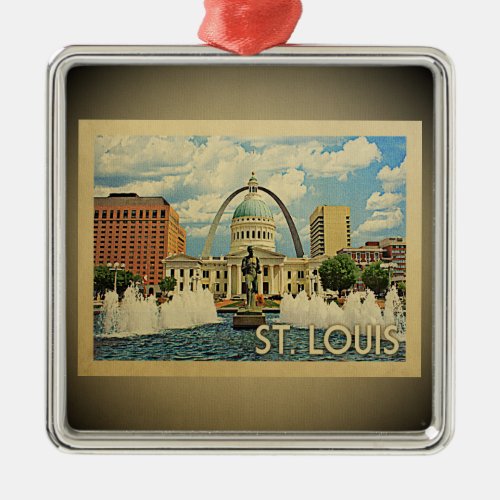 St Louis Missouri Vintage Travel Ornament