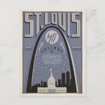St Louis  Mo - Gateway City Postcard by AndersonDesignGroup at Zazzle