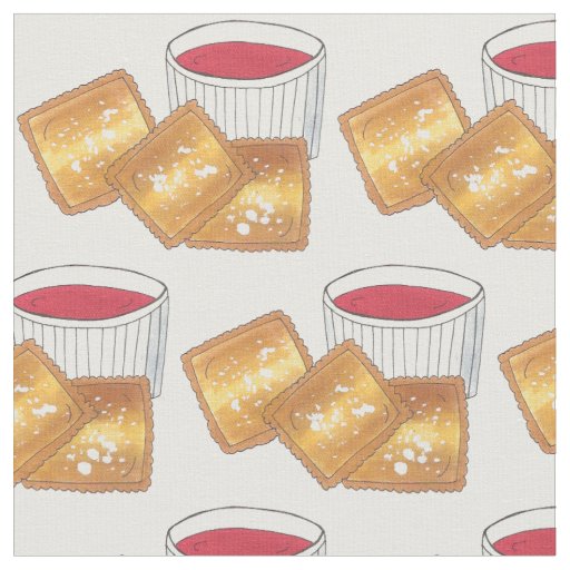 St. Louis MO Missouri Toasted Fried Ravioli Food Fabric
