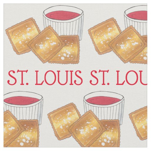 St. Louis MO Missouri Toasted Fried Ravioli Food Fabric