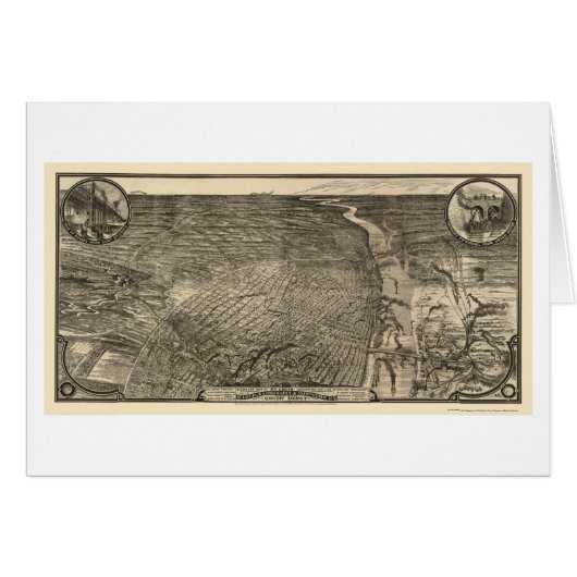 St. Louis, MO Panoramic Map - 1876 Cards (Front Horizontal)