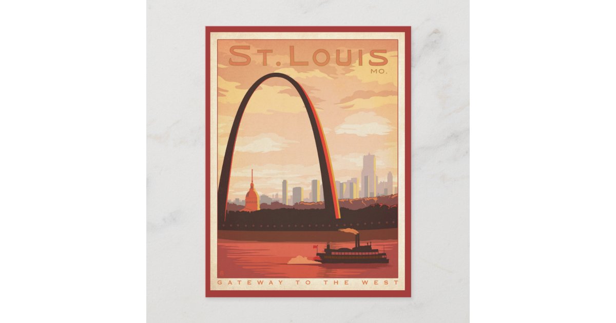 Vintage Fold-Out Postcard View Book ST. LOUIS, MISSOURI Postcards