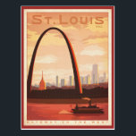 St Louis, MO Postcard<br><div class="desc">Anderson Design Group is an award-winning illustration and design firm in Nashville, Tennessee. Founder Joel Anderson directs a team of talented artists to create original poster art that looks like classic vintage advertising prints from the 1920s to the 1960s.</div>