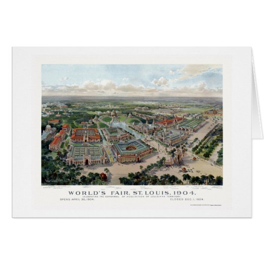 St. Louis, MO World's Fair Panoramic Map - 1904 Cards (Front Horizontal)