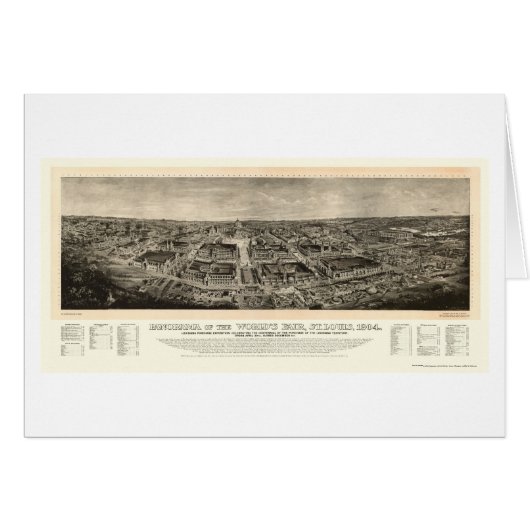 St. Louis, MO World's Fair Panoramic Map - 1904a Cards (Front Horizontal)