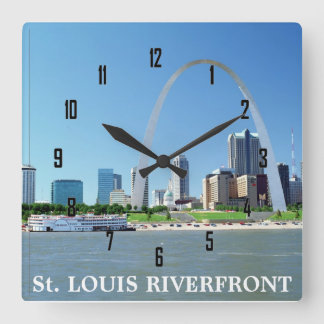 St. LOUIS RIVERFRONT Square Wall Clock