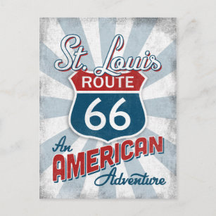 St Louis Route 66 Vintage America Missouri Postcard