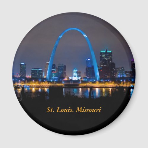 St Louis Skyline at Night magnet