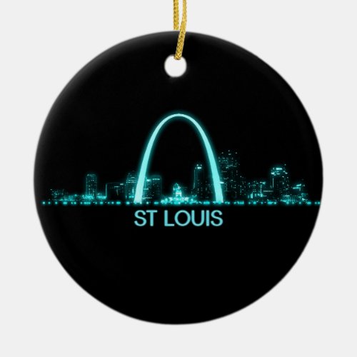 St Louis Skyline Ceramic Ornament